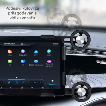 Magnetni držač za telefon u auto za LCD zaslon središnje konzole, 360° rotacija, univerzalno