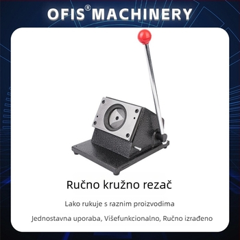Ručni kružni rezač za značke — 10 listova, debljina rezanja 1 mm, duljina rezanja 35 mm, dubina rezanja 1 mm