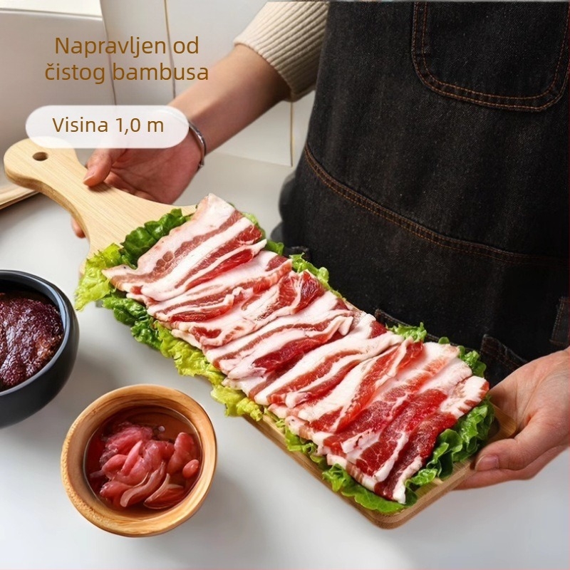 Daska za posluživanje od bambusa za garniture uz Hot Pot – kvadratnog oblika, brend Bamboo Maple Forest, s tiskanim logom i mogućnošću prilagodbe