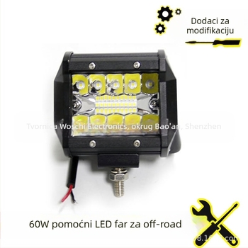 Off-road radno svjetlo traka, 3 reda, 20 LED, 60W, 12-24V, WSQ-60WXSD