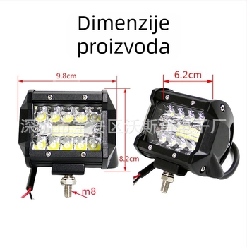 Off-road radno svjetlo traka, 3 reda, 20 LED, 60W, 12-24V, WSQ-60WXSD