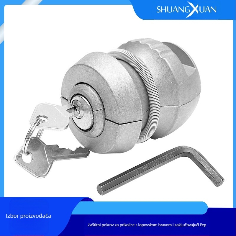 Shuangxuan TLK-06A Kuglasta brava za prikolicu, željezno tijelo, srebrni sprej premaz, za prikolice