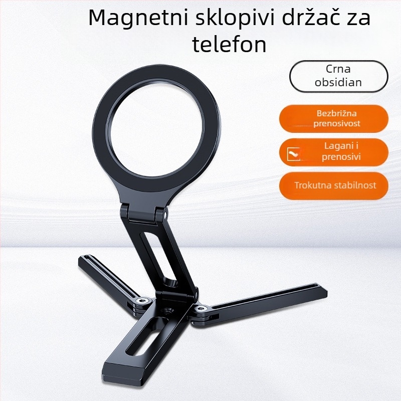 Stolni držač za telefon s MagSafe, prijenosni sklopivi aluminijski stativ, univerzalni dizajn