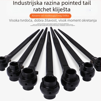 Dedong ključ s klikom, dvostrani rad; krom-vanadijska čel; mat završna obrada; masa 1