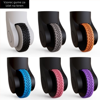 Pinli zaštitni pokrov kotača kofera - silikon, otporan na habanje, apsorpcija udara, smanjenje buke, geometrijski uzorak (otpornost na habanje, apsorpcija udara, smanjenje buke)