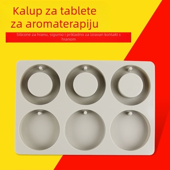 Silikonska aromaterapijska kalupa za voske, nepravilnog oblika, 6 udubljenja, paket u jednoj OPP vrećici