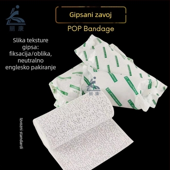 Gipsani zavoj za ortopediju, gazasta tkanina; pokriva dlan, zglob, glavu, struk, lakat, potkoljenicu, ramena, koljeno i gležanj; 120 rolni u kutiji; kombinirana sportska zaštita