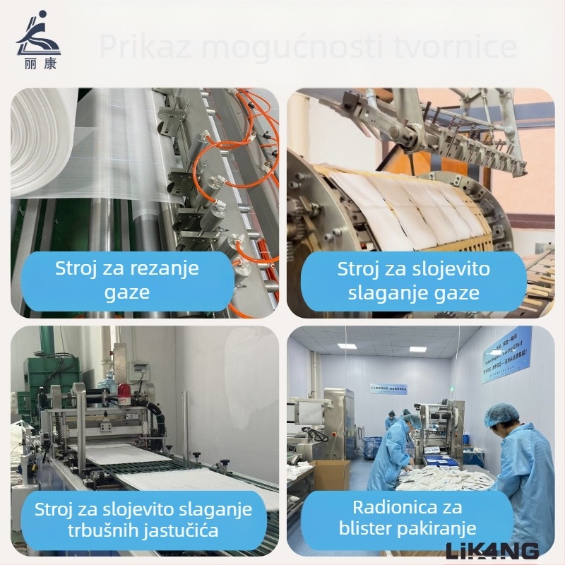 Gipsani zavoj za ortopediju, gazasta tkanina; pokriva dlan, zglob, glavu, struk, lakat, potkoljenicu, ramena, koljeno i gležanj; 120 rolni u kutiji; kombinirana sportska zaštita