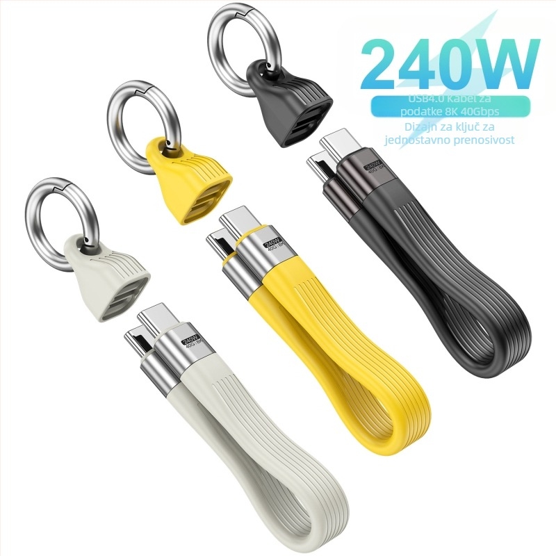 USB-C kabel PD 240W, 40Gbps prijenos podataka, 8K video podrška
