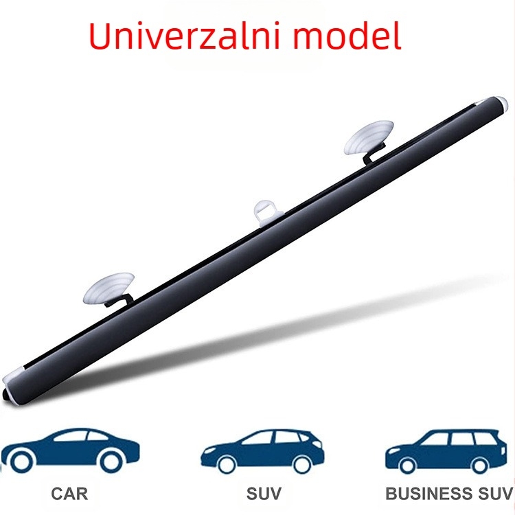 PET auto sjenilo s automatnim povlačenjem i rolo, pričvršćivanje usisnim čašicama, tisak logotipa, prilagodljiva obrada