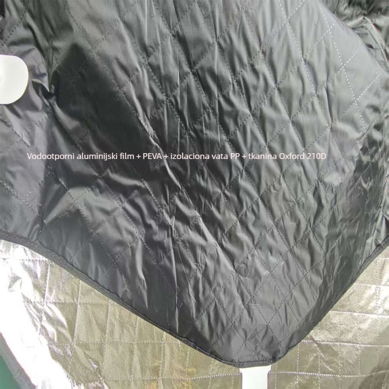 Sunshade za RV Fiat Ducato, 3-djelni set, prednji panel + sklopivi bočni štitnici, magnetski, jednostavna montaža