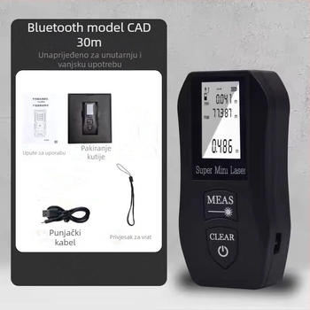 X30 laserski mjerač udaljenosti, domet 30 m, točnost ±0,2 m, ručni infracrveni mjerni alat