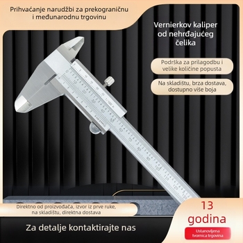 Vernier kaliper od nehrđajućeg čelika, visoka preciznost, industrijskog ranga, za kućnu upotrebu