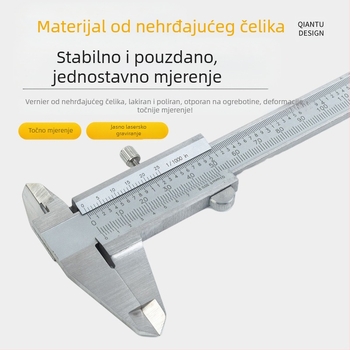 Vernier kaliper od nehrđajućeg čelika, visoka preciznost, industrijskog ranga, za kućnu upotrebu