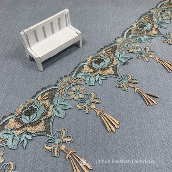 Poliester izvezena resica traka s dizajnom barkoda za odjeću i kućne tekstile