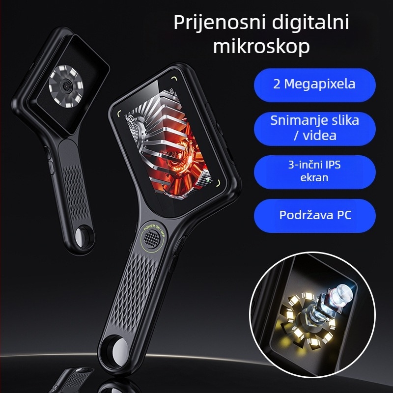 Ručni digitalni mikroskop s HD povećanjem za popravak elektronike