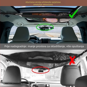 Unutarnja mreža prtljažnika automobila, dvostruka, prilagodljiva privatnoj oznaci; pogodna za putovanja i korištenje u radionicama, skladištima