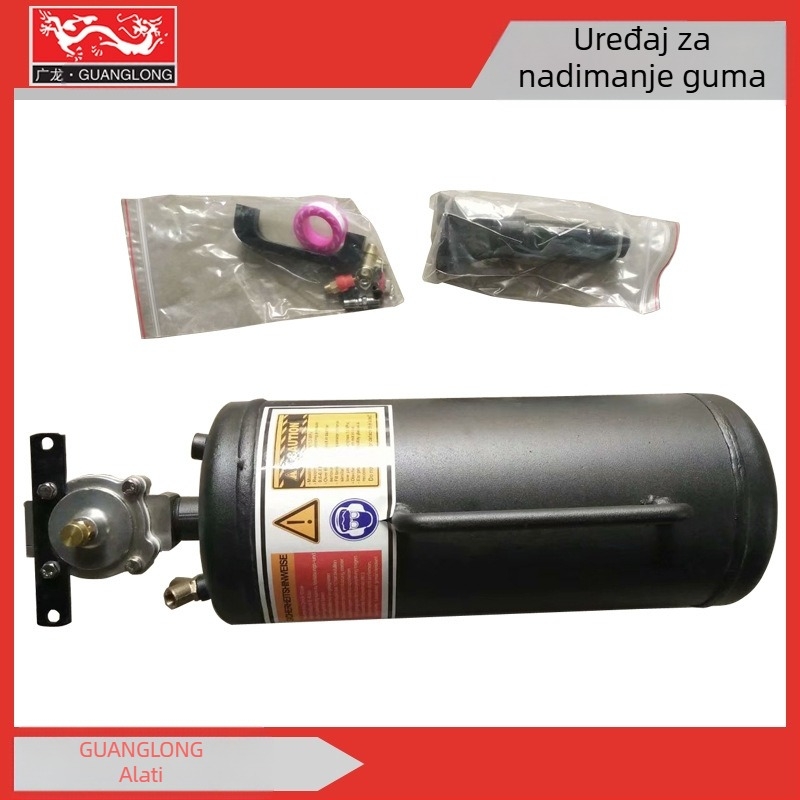 Alat za popravak guma s visokotlačnom pumpom i brtvom; za gume širine do 235 mm; 4 mm bezšivna cijev; težina 9.7 kg; vanjska kutija 550×210×215 mm