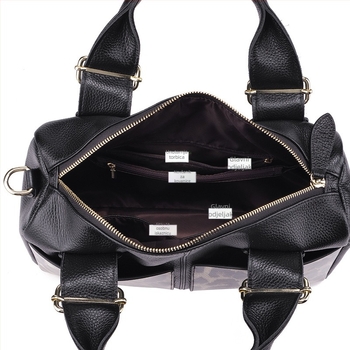 Ženska torba od prave kože, leopard uzorak, Boston stil, horizontalno kvadratnog oblika, podstava od poliestera, za svakodnevnu upotrebu