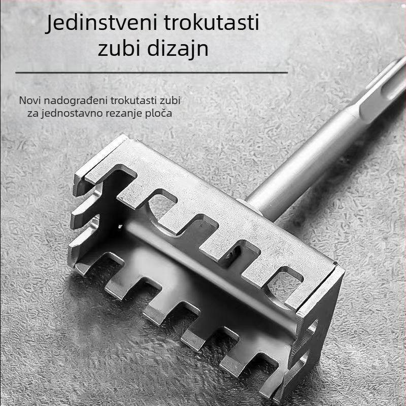 Kutija za bušenje kvadratnih rupa za električne kutije — otvarač za kanale i rupe u kabelskim kutijama, alat s kvadratnom drškom
