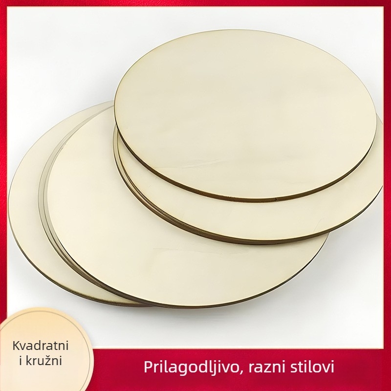 Ručno rađena mahagonij drvena ukrasna pločica — kružne i četvrtaste drvene pločice, ručno oslikane i pirografirane, prilagodljivo