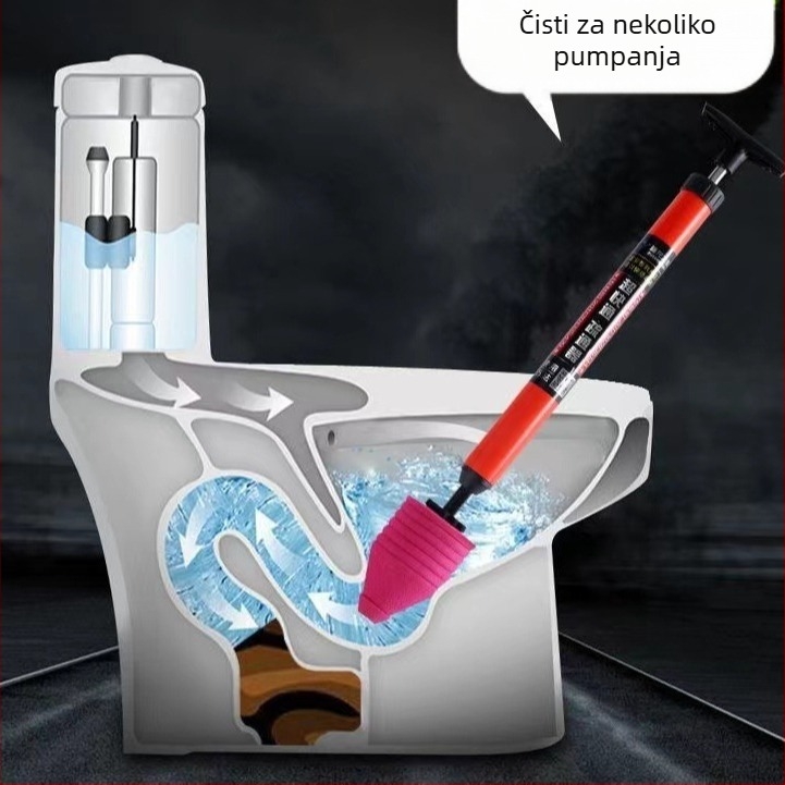 Kućni alat za otpušavanje odvoda – ABS, paket 60 komada, za WC, kuhinju i kupaonu