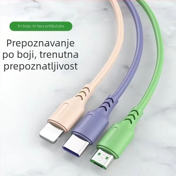 Kabel za podatke 3-u-1 s brzim punjenjem: Lightning, Micro USB, USB-C – izlaz 3A