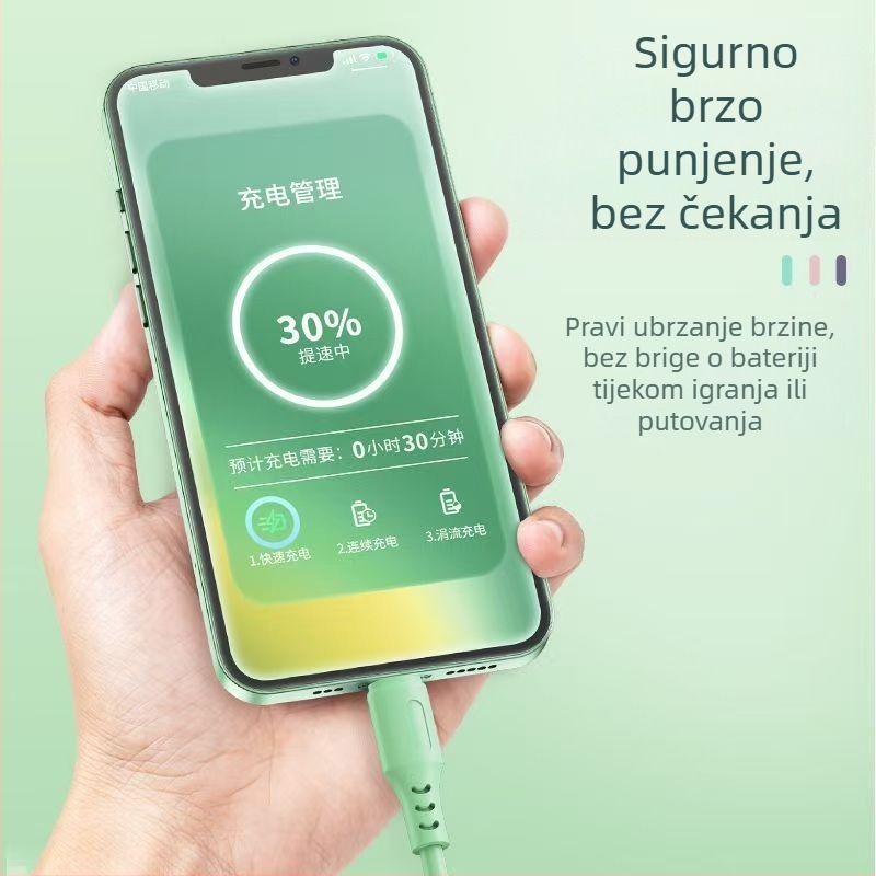 Kabel za podatke 3-u-1 s brzim punjenjem: Lightning, Micro USB, USB-C – izlaz 3A