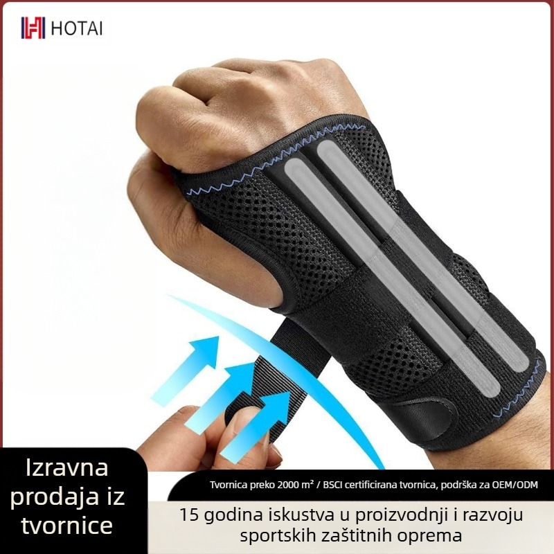 Zaštita zapešća za nogomet – zaštitna podrška zapešća sa stabilizirajućom šinom, poliester vlakno