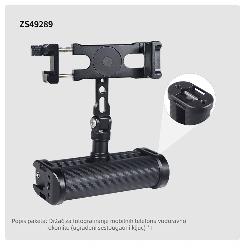 Aluminijski držač za mobilnu fotografiju s 360° rotacijom za VLog; kompatibilan s Apple, Huawei, Xiaomi, OPPO i drugim telefonima; nosivost 2–5 kg.