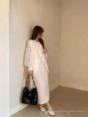 Ženska torba za posao u književno-umjetničkom nacionalnom stilu, platnena, tote torba s vertikalno kvadratnim oblikom, magnetsko zatvaranje