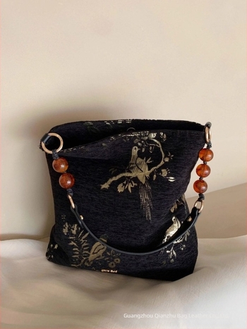 Ženska torba za posao u književno-umjetničkom nacionalnom stilu, platnena, tote torba s vertikalno kvadratnim oblikom, magnetsko zatvaranje