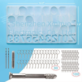 Silikonska forma za slova od smole, 134 komada, Xinhuo