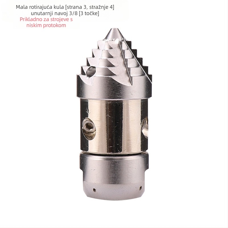 Visokotlačna mašina za čišćenje kanalizacije, glava mlaznice od legure, ručka od legure, domet raspršivanja 10, težina 156