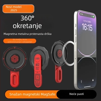 Magnetska držač za mobitel – 360° rotacija, sklopiva stolna držač, aluminijska legura