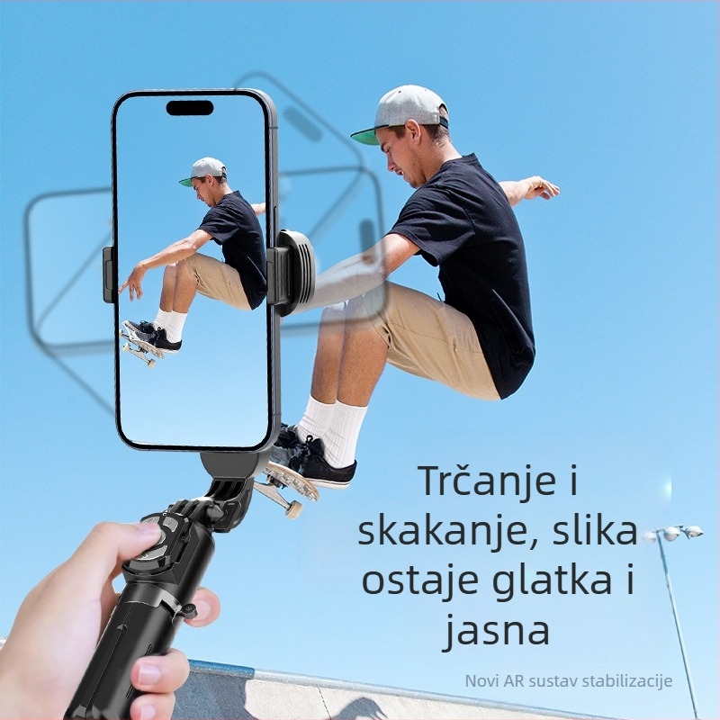 Q33 RGB Mini Selfie Štap sa Stabilizatorom, Produživi, RGB Svjetlo, Bluetooth Daljinski Upravljač, Tripod za Telefon