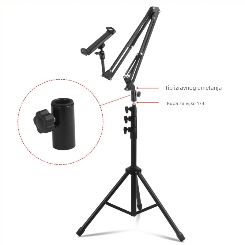 Xiangmy univerzalni držač za telefon i tablet za stativ, s 1/4" navojem i otvorom 12 mm