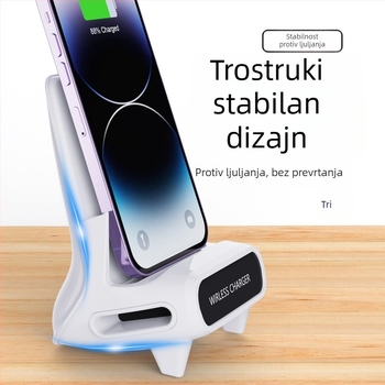 Bežični nosač za bežično punjenje telefona – vodoravna orijentacija, 15W brzo punjenje (QC3.0), 5V/2A ili 9V/2A