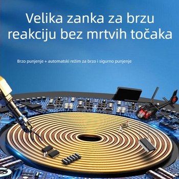 Bežični držač za punjenje s magnetskim napajanjem od 15W — stolni držač za postavljanje telefona u uspravnom i vodoravnom položaju