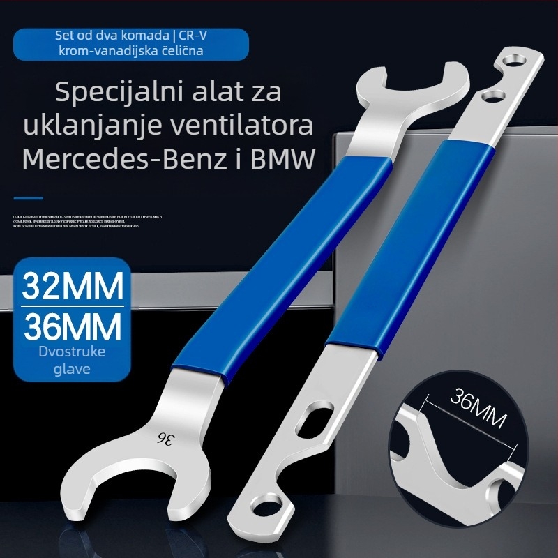 Ključ za demontažu spojnog ventilatora za Mercedes-Benz i BMW, Musen Hall, dvostruko glavna podrška bregastom vratilu, popravak automobila