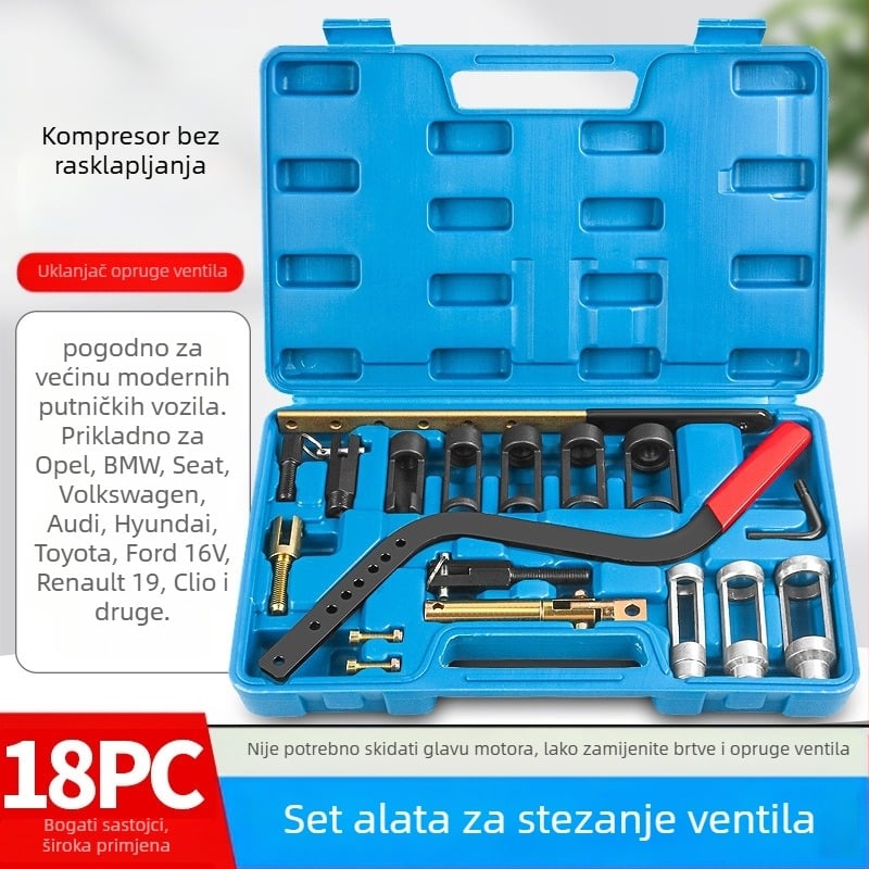 Kliješta za kompresiju ventilske opruge s alatom za demontažu/montiranje brtvila ventila, zamjena ventilske brtvile — Marka: Mussen hall; Materijal: legura; Namjena: auto popravak