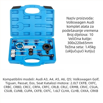 Musen tang alat za vremenski timing dizelskog motora za VW Tiguan, Audi, Škoda 1.6/1.9/2.0 TDI, VAG T10490