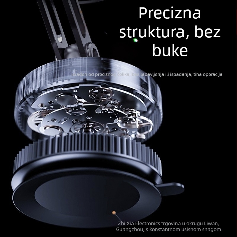 Držač za telefon u automobilu od cinkovog legura, magnetska usisna čašica i vakuumsko pričvršćivanje, podrška prilagodbi