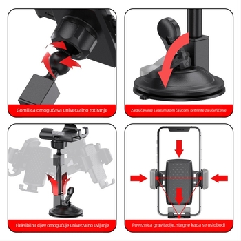 Shunwei Držač Mobitela Za Auto S Usisnom Čašom Za Vjetrobran – Univerzalna Kompatibilnost