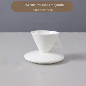 Set šalice za kavu i tanjurić, kostna porcelana, cvjetni uzorak, pakiranje u kartonsku kutiju, ljeto 2021 izdanje.