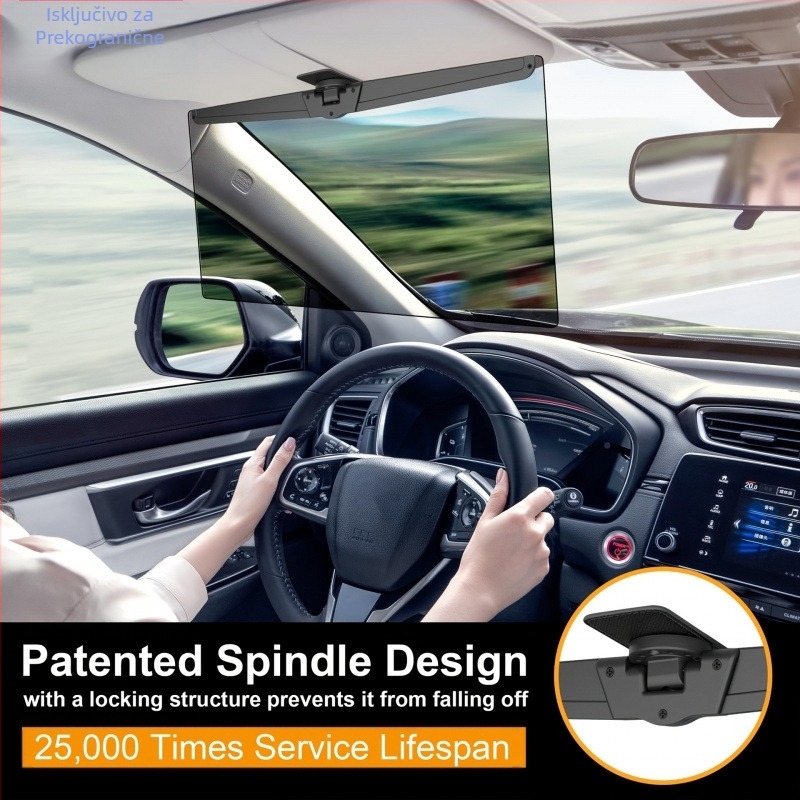 Proširivač sunčane vizire za Toyota automobil, Polariziran, Plastika, Ugradnja klikom