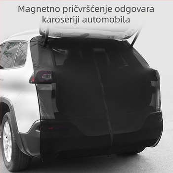 Prozirna mreža za stražnja vrata automobila – protiv komaraca, prozračna mreža visoke gustoće Ice Silk, tip za vješanje