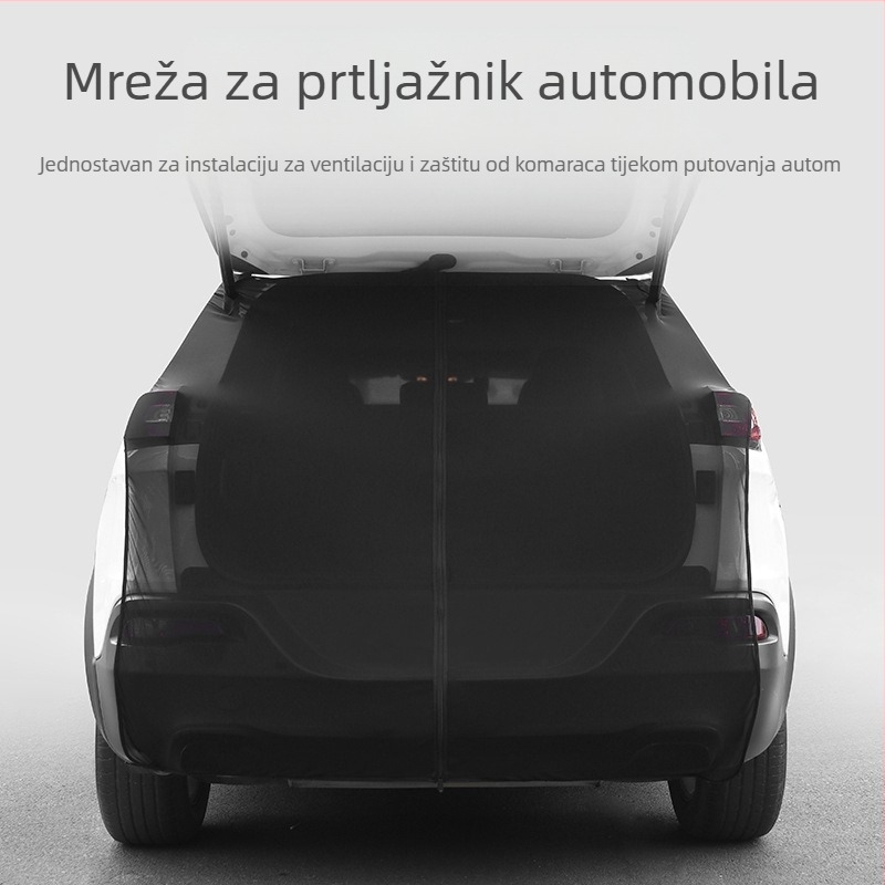 Prozirna mreža za stražnja vrata automobila – protiv komaraca, prozračna mreža visoke gustoće Ice Silk, tip za vješanje