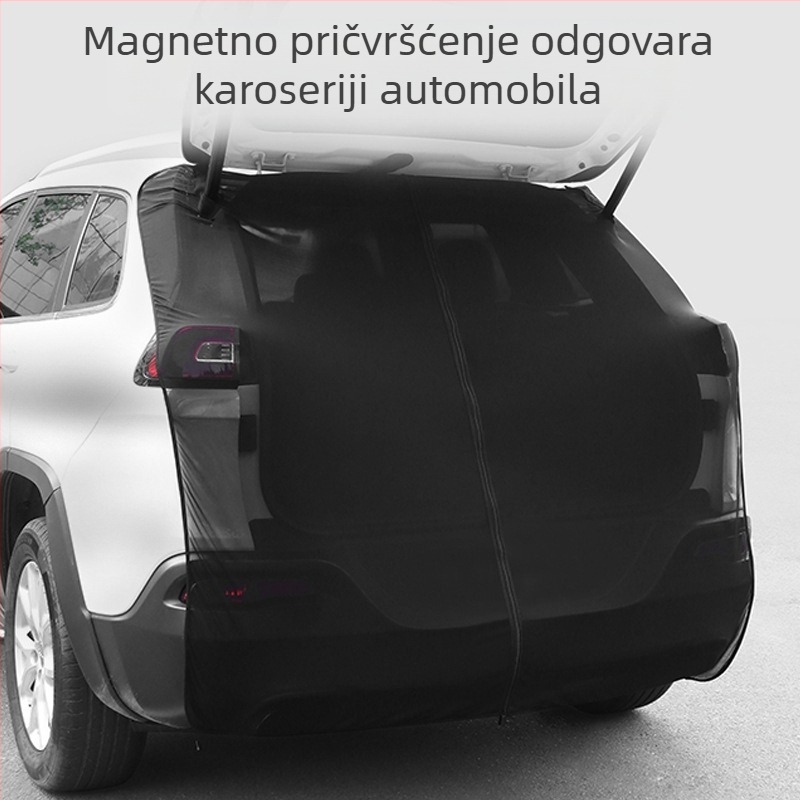 Prozirna mreža za stražnja vrata automobila – protiv komaraca, prozračna mreža visoke gustoće Ice Silk, tip za vješanje