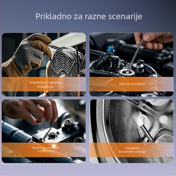 Endoskop s ekranom za industrijsko održavanje i inspekciju automobilnih cijevi, promjer sonde 8.5, IP67 vodootpornost, radna duljina 20-100, 4,3 inča zaslon, LED rasvjeta